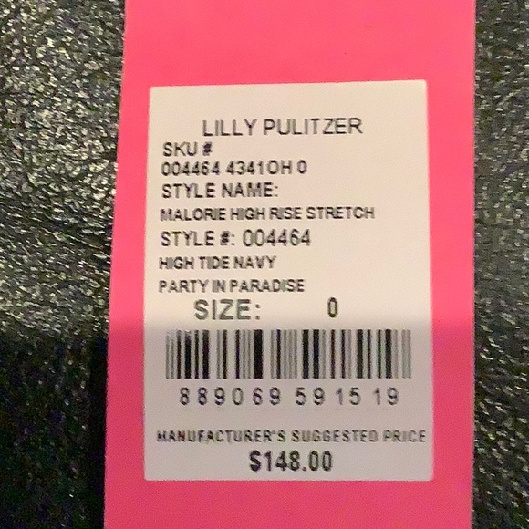 NWT-Lilly Pulitzer Malorie High Rise pant trousers - Picture 9 of 9